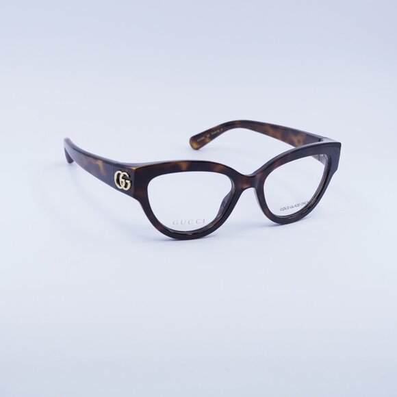 Gucci GG1598O 002 Eyeglasses Havana 51mm Cat Eye Frame - Picture 1 of 11